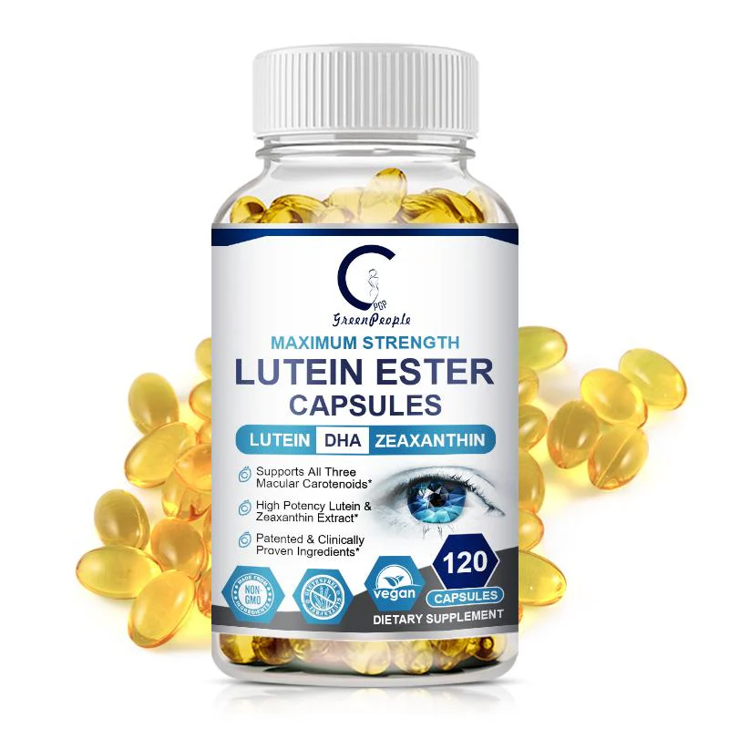 GPGP GreenPeople Eye Vitamins Lutein, Zeaxanthin & Bilberry Extract - Supports Eye Strain, Dry Eyes, and Vision Health - Lutein Blend Capsules