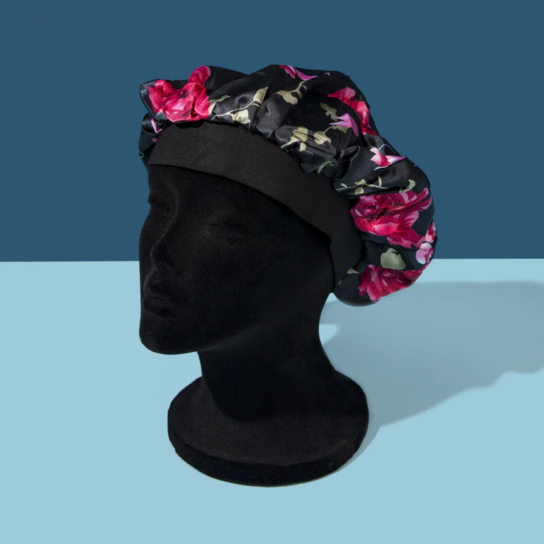 Premium Floral Satin Bonnet