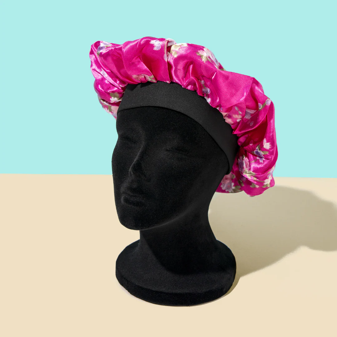 Premium Floral Satin Bonnet