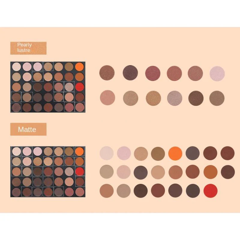 ES11 35 Color Eye Shadow Makeup Shimmer Matte Earth Color Eye Shadow Plate Ins Sequins Glitter Beauty Wholesale