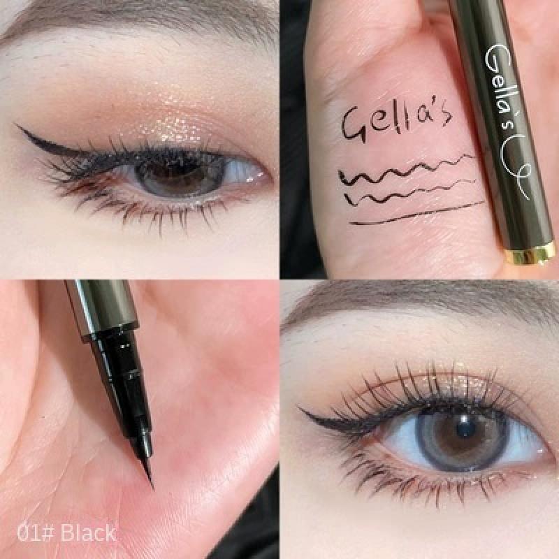 EL10 Small Silver Tube String Color Liquid Eyeliner Naturally Waterproof Quick-Drying Not Easy to Smudge Simulation Lower Eyelash Eyeliner