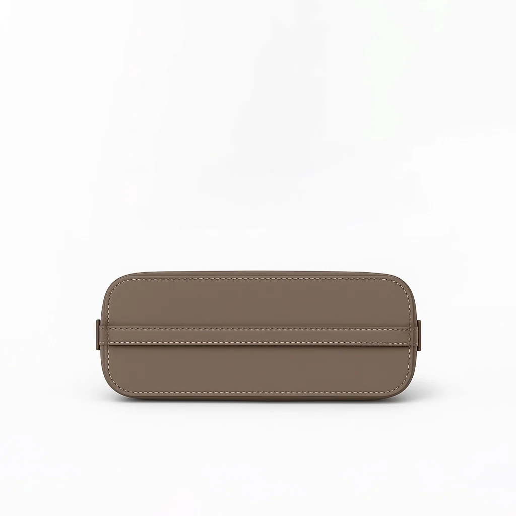 Elegant Taupe Leather Handbag – Dual Carry Top Handle & Crossbody