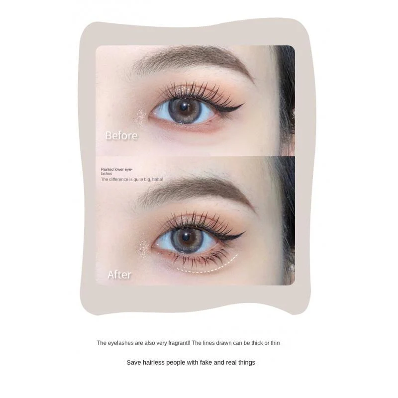 EL10 Small Silver Tube String Color Liquid Eyeliner Naturally Waterproof Quick-Drying Not Easy to Smudge Simulation Lower Eyelash Eyeliner