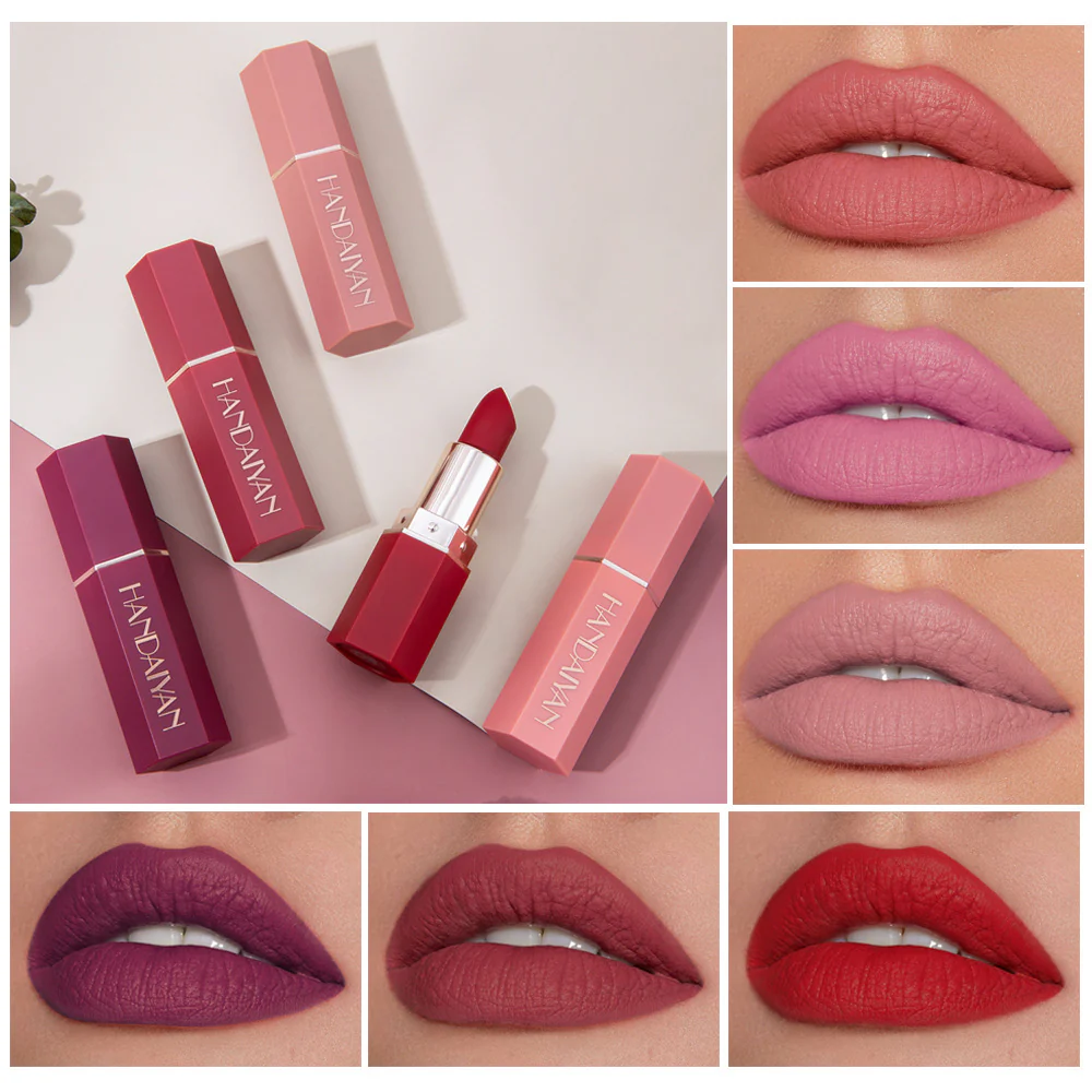 LS03 Hot Sale 6 Colors Matte Finish Lipstick Lip Balm
