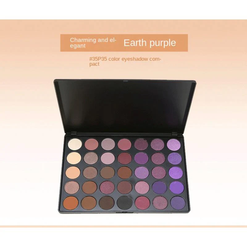 ES11 35 Color Eye Shadow Makeup Shimmer Matte Earth Color Eye Shadow Plate Ins Sequins Glitter Beauty Wholesale