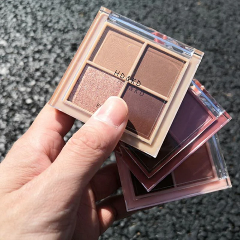 ES12 4 Color Eyeshadow Small Kit Ins Earth Color Four Grid Eye Shadow Plate Portable Models