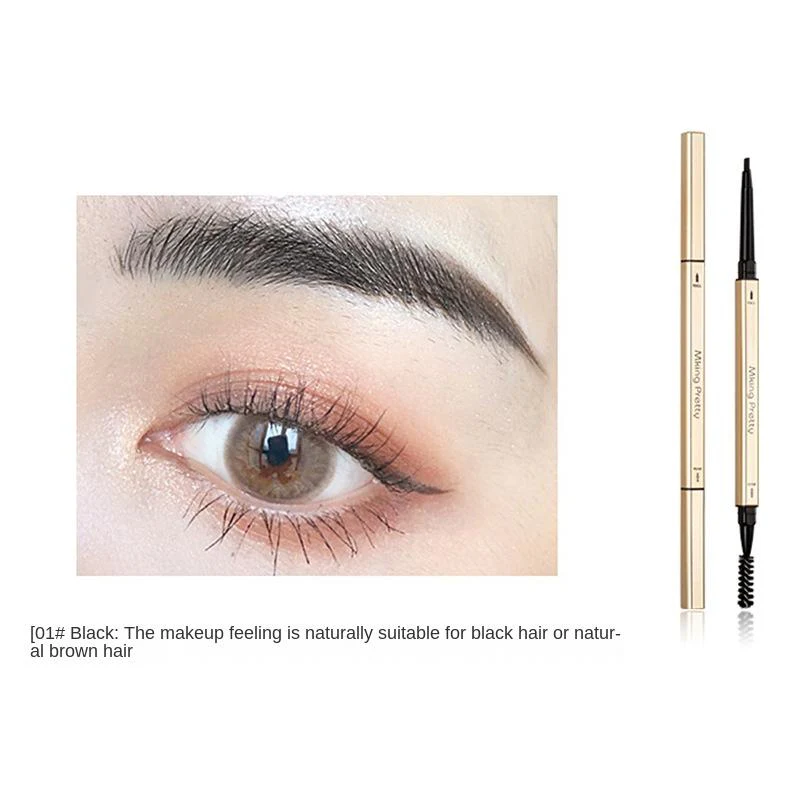 EB07 Small Gold Chopsticks Eyebrow Pencil Girls Double Head Extremely Thin Beginner Thrush Beauty Makeup Gold Bar Makeup