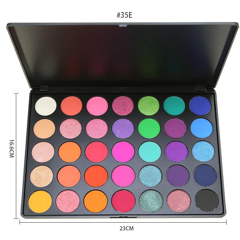 ES11 35 Color Eye Shadow Makeup Shimmer Matte Earth Color Eye Shadow Plate Ins Sequins Glitter Beauty Wholesale