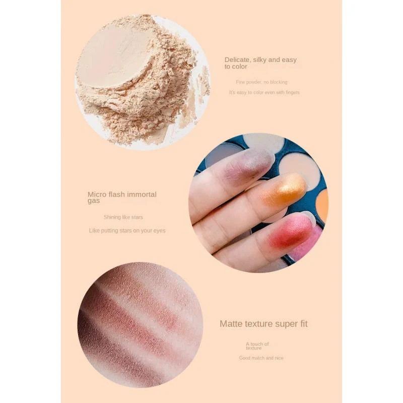 ES11 35 Color Eye Shadow Makeup Shimmer Matte Earth Color Eye Shadow Plate Ins Sequins Glitter Beauty Wholesale