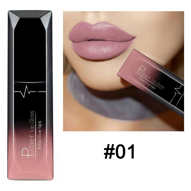 Waterproof Nude Matte Velvet Glossy Lip Gloss 21 Colors Women Fashion