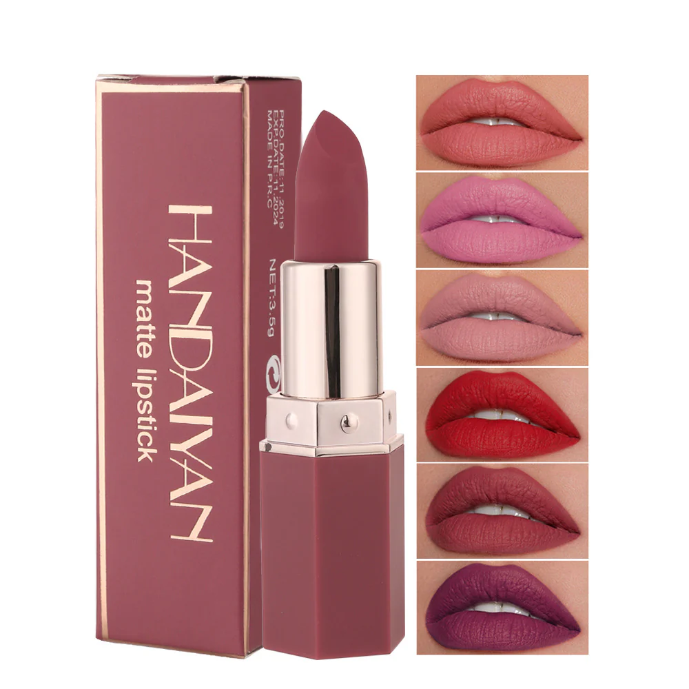 LS03 Hot Sale 6 Colors Matte Finish Lipstick Lip Balm