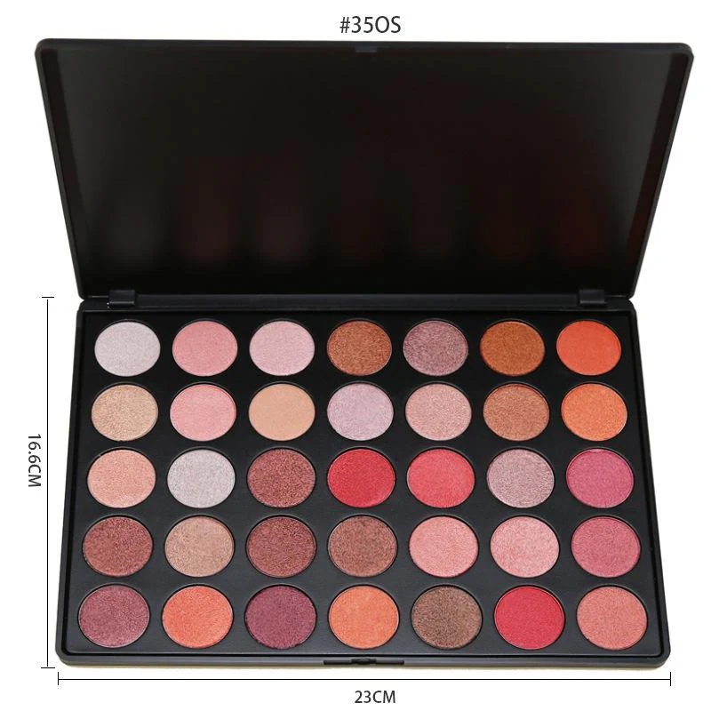 ES11 35 Color Eye Shadow Makeup Shimmer Matte Earth Color Eye Shadow Plate Ins Sequins Glitter Beauty Wholesale