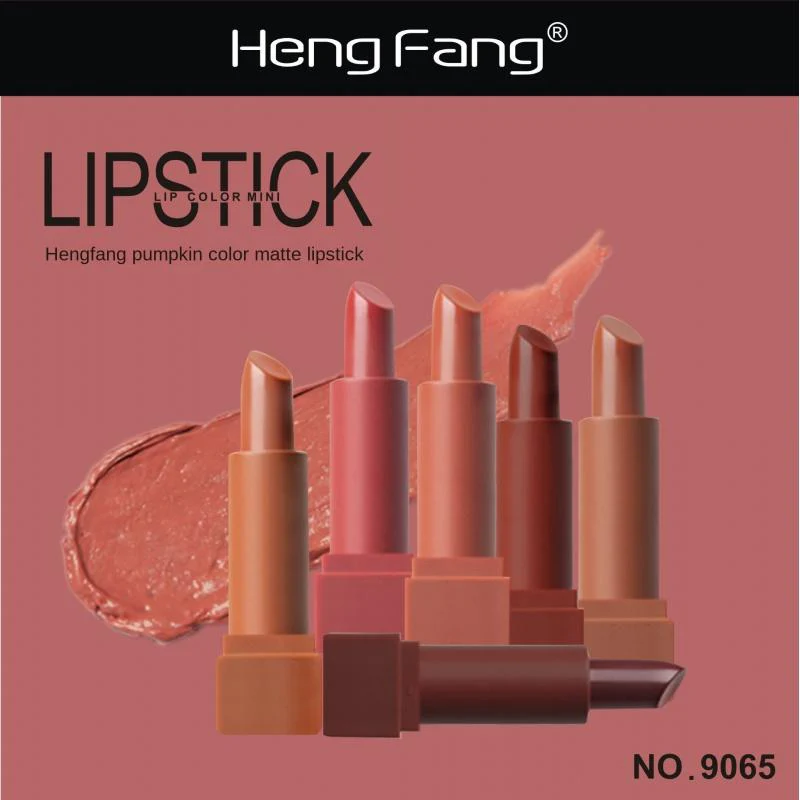 LS01 Pumpkin Color Matte Lipstick Matte Color Portable Six Pack Hard Box Beauty Makeup