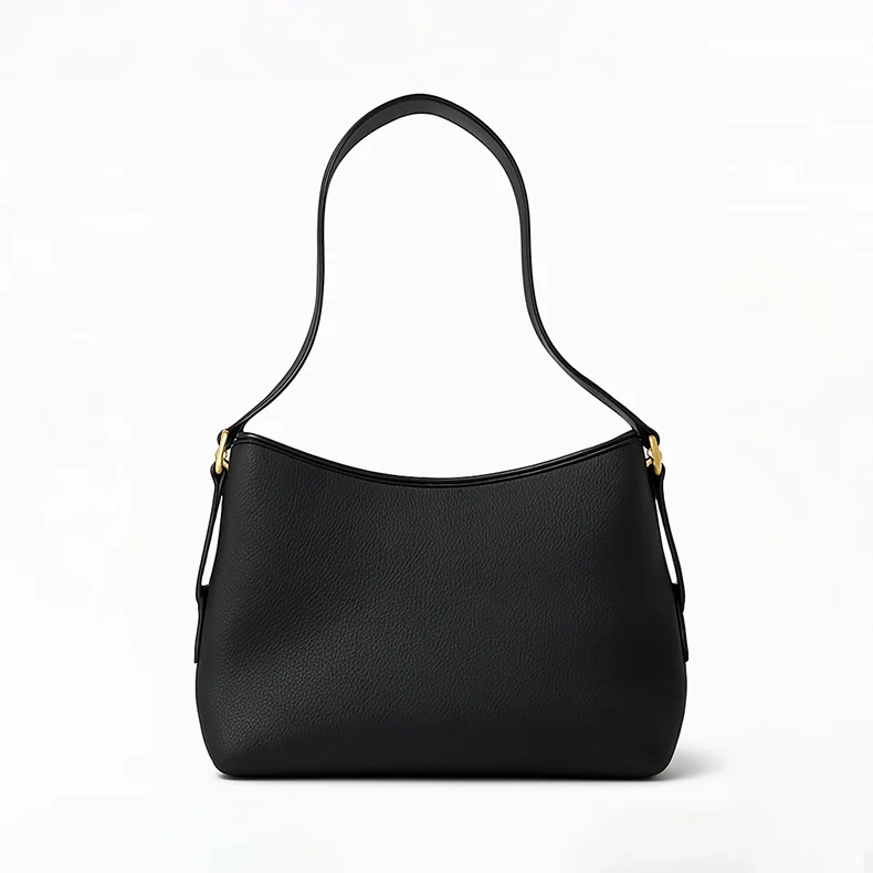 Effortless Elegance: Minimalist Pebbled Leather Hobo Bag