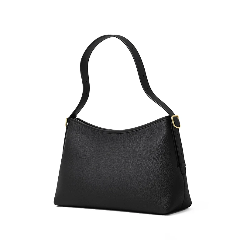 Effortless Elegance: Minimalist Pebbled Leather Hobo Bag