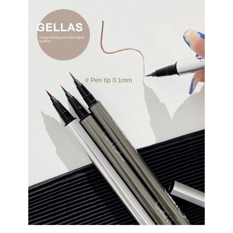 EL10 Small Silver Tube String Color Liquid Eyeliner Naturally Waterproof Quick-Drying Not Easy to Smudge Simulation Lower Eyelash Eyeliner