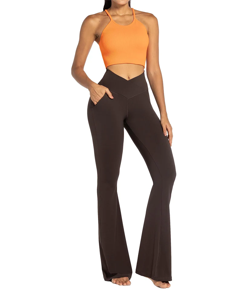 30'' Flare Leggings for Women with Pockets