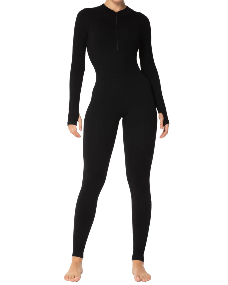 28 Striped Casual Yoga Sports Zip Jumpsuit