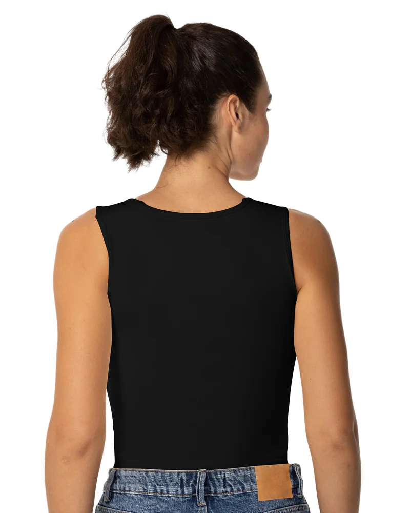 Sunzel Women's Sexy Sleeveless Crop Top Seamless Wide Square Neck Going Out Tops Summer Trendy Workout Yoga Casual Tank Top