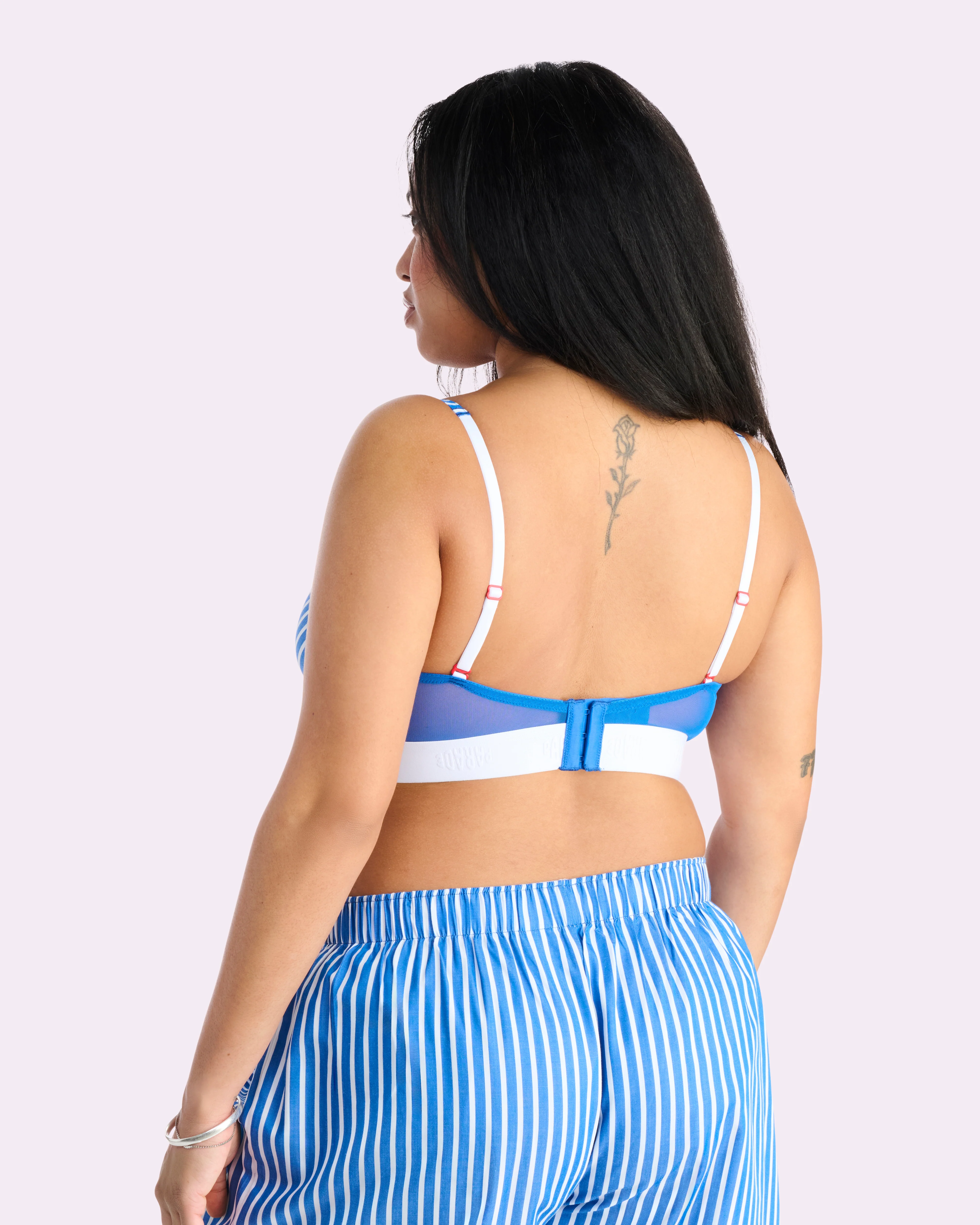 Parade Poplin Triangle Bralette | Parade Poplin (Paradise Stripe)