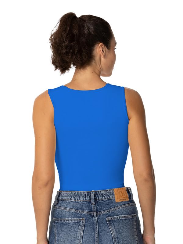 Sunzel Women's Sexy Sleeveless Crop Top Seamless Wide Square Neck Going Out Tops Summer Trendy Workout Yoga Casual Tank Top