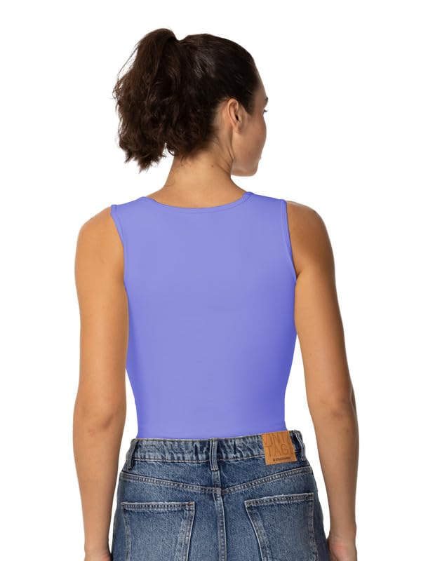 Sunzel Women's Sexy Sleeveless Crop Top Seamless Wide Square Neck Going Out Tops Summer Trendy Workout Yoga Casual Tank Top