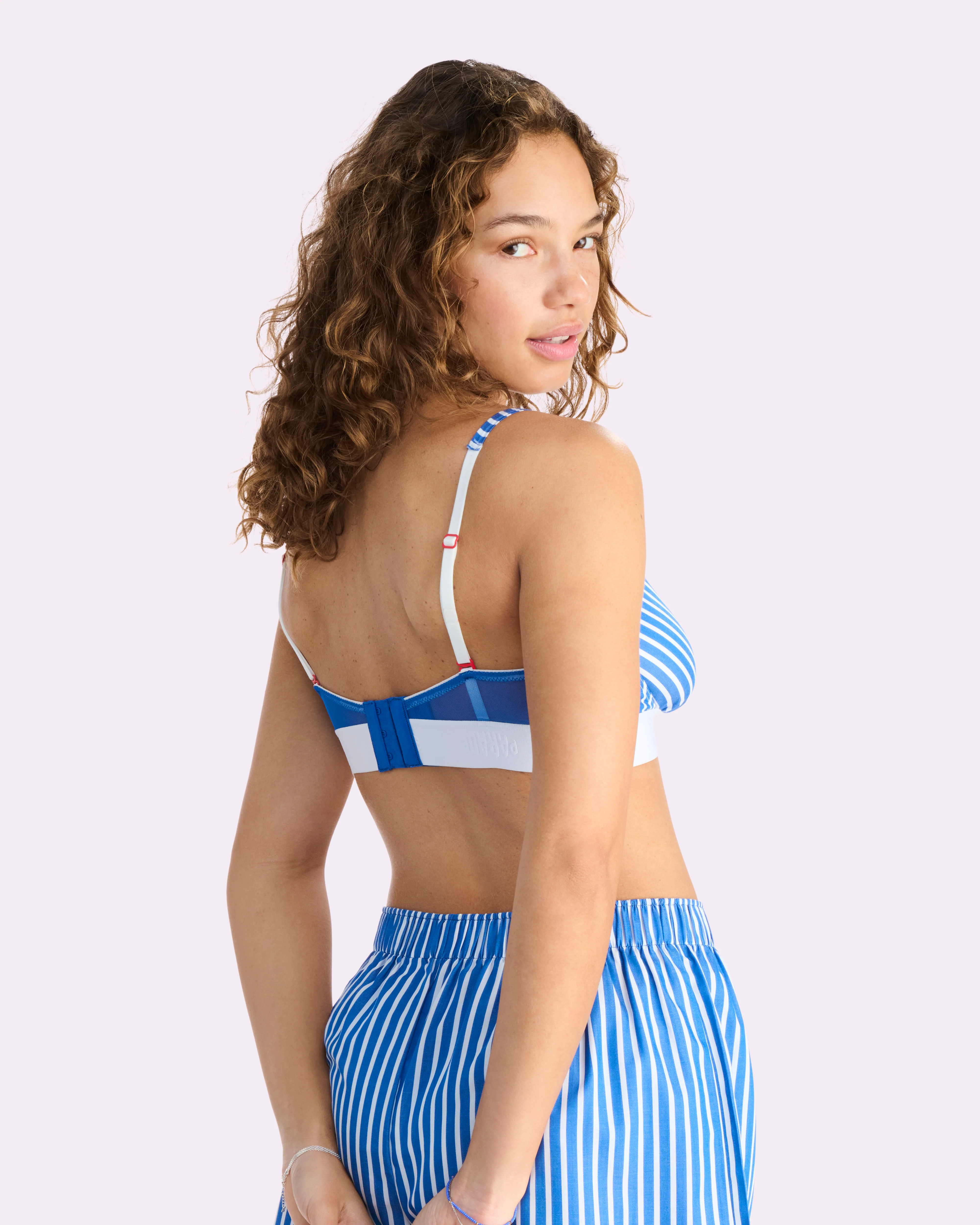 Parade Poplin Triangle Bralette | Parade Poplin (Paradise Stripe)