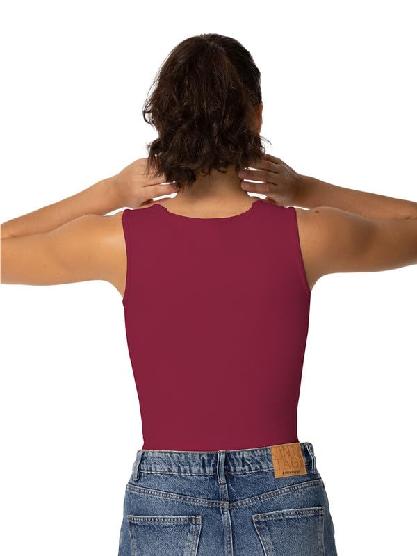 Sunzel Women's Sexy Sleeveless Crop Top Seamless Wide Square Neck Going Out Tops Summer Trendy Workout Yoga Casual Tank Top