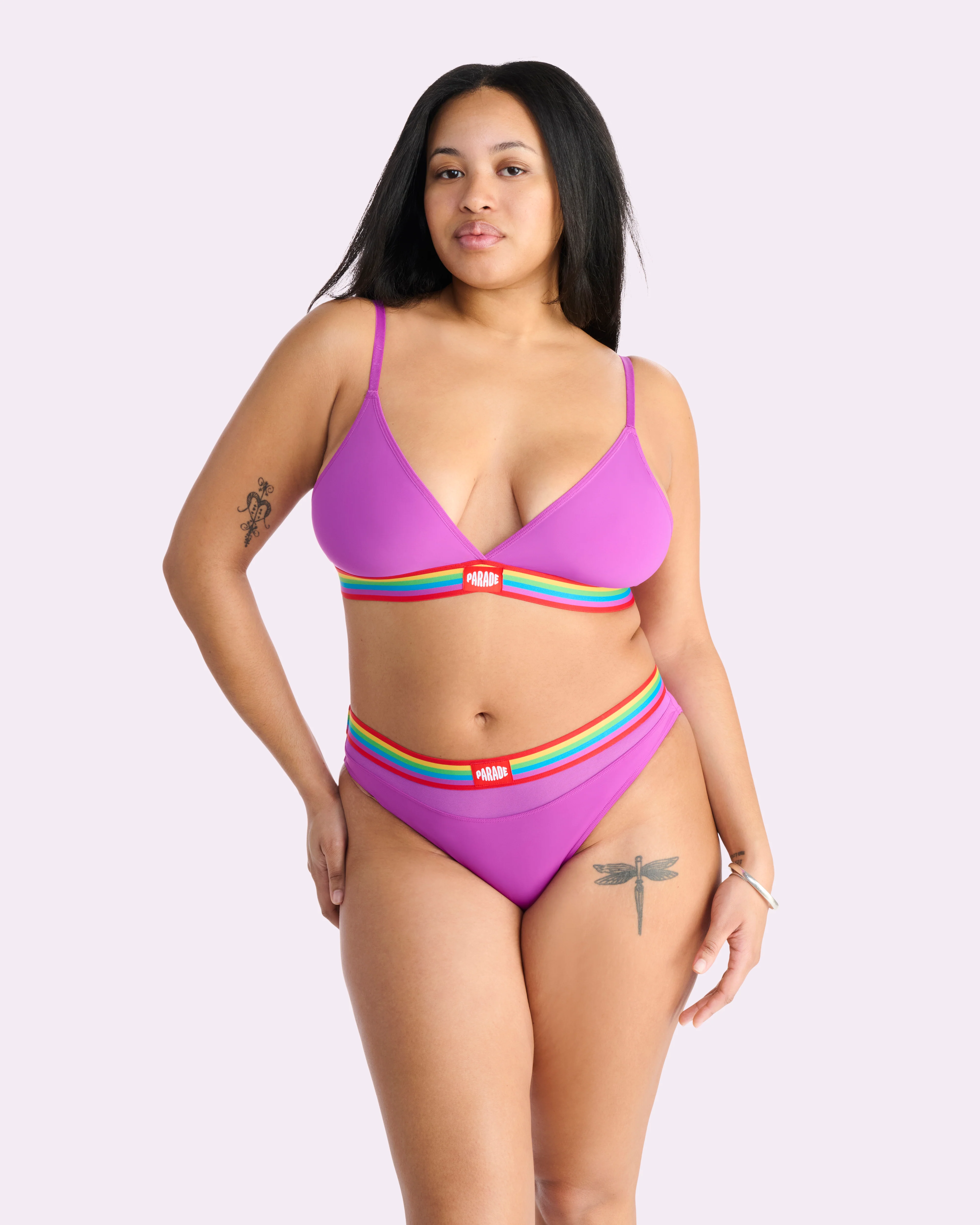 Re:Play New Triangle Bralette | Ultra-Soft Re:Play (Purple Cactus)
