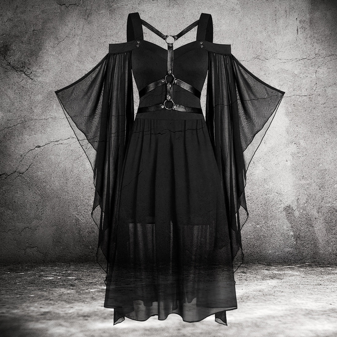 Gothic Vintage Midi Dress