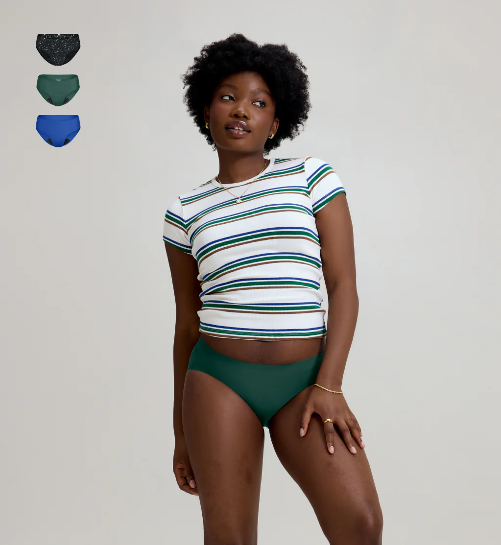 Light Leakproof No-Show Underwear Bikini 3-Pack
