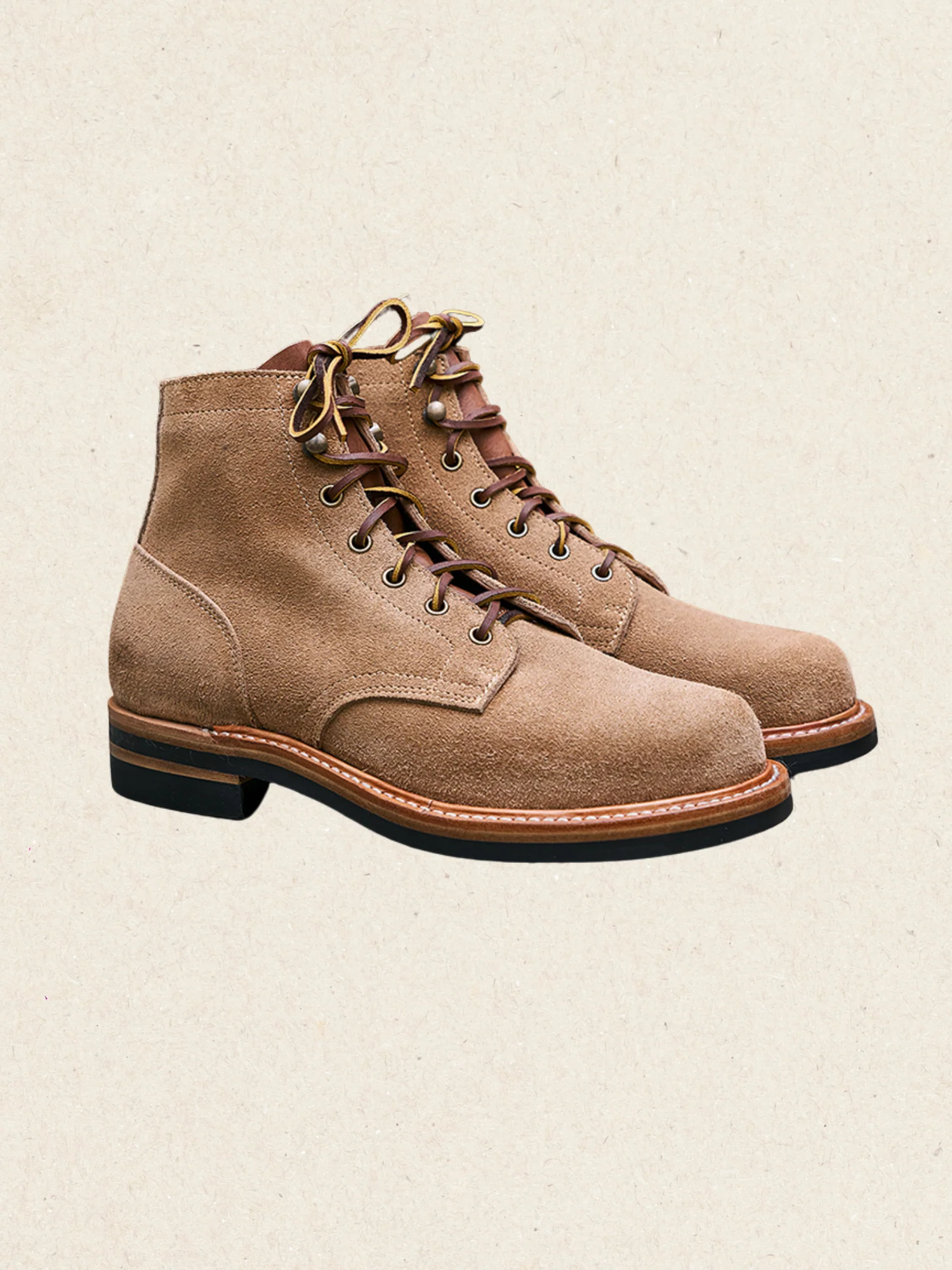 Boondocker Combat Boots | Brown Leather Military Boots with Goodyear Welt