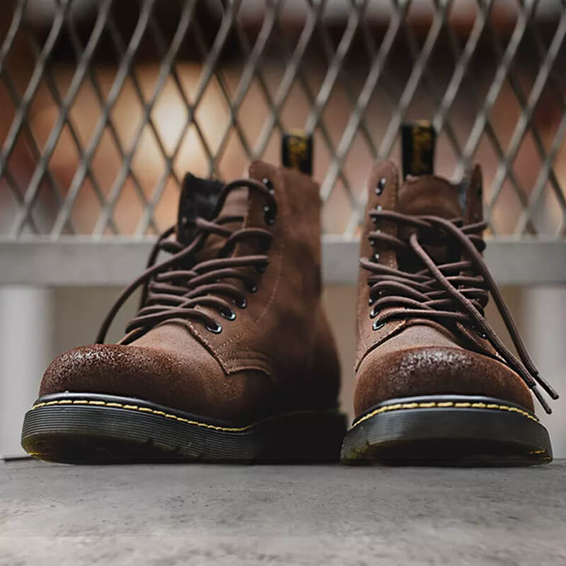 Suede Brown Lace up Boots | Blend of Elegance and Toughness