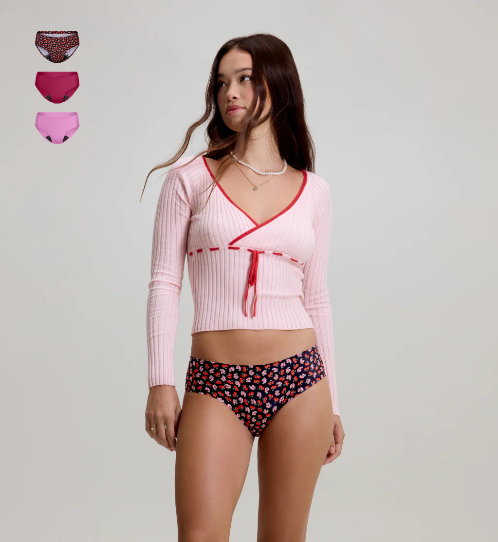Leakproof UltraThin No-Show Underwear 6-Pack - Bikini
