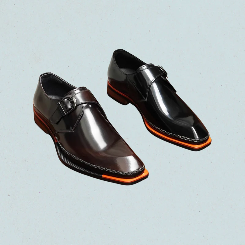 Lorebound Men's Dress Shoes – Business Loafers for Men in Black & Amber