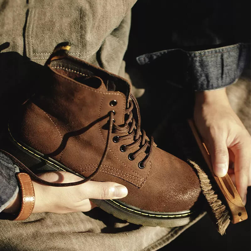 Suede Brown Lace up Boots | Blend of Elegance and Toughness