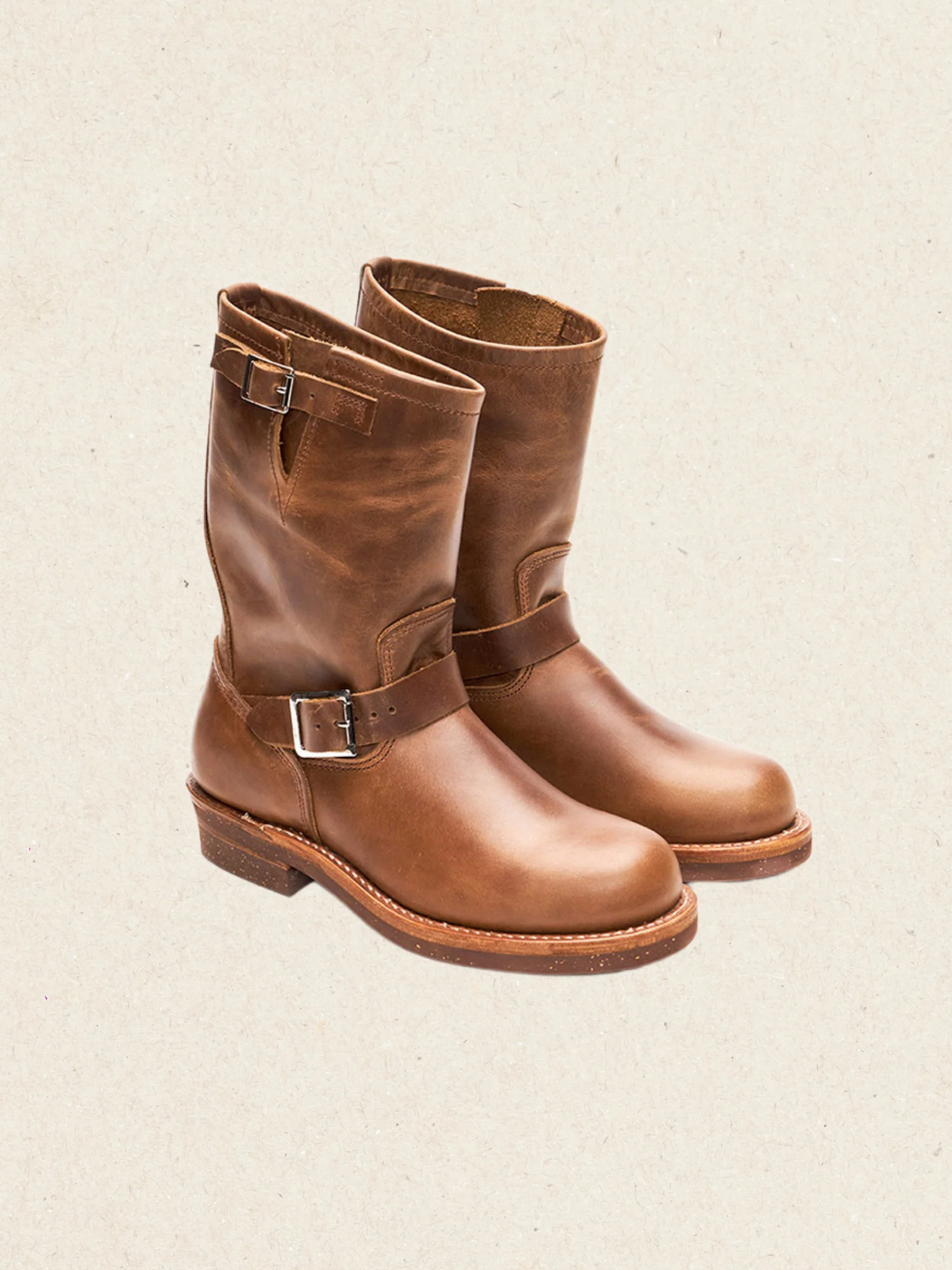 Heritage Engineer Boots | Tea-Core Leather, Goodyear Welt, Vintage Moto Style