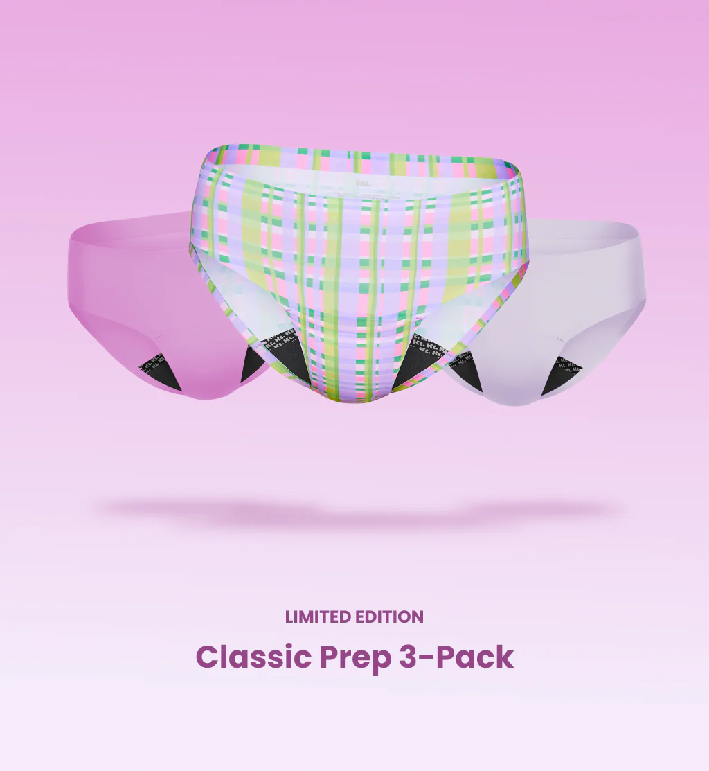Leakproof UltraThin No-Show Underwear Bikini 3-Pack