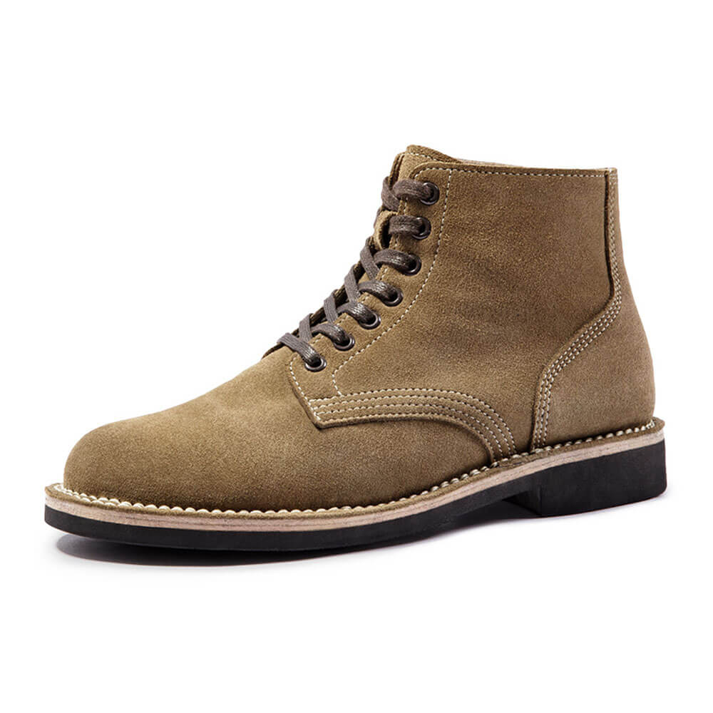 Brown Suede Boondocker Boots For Man