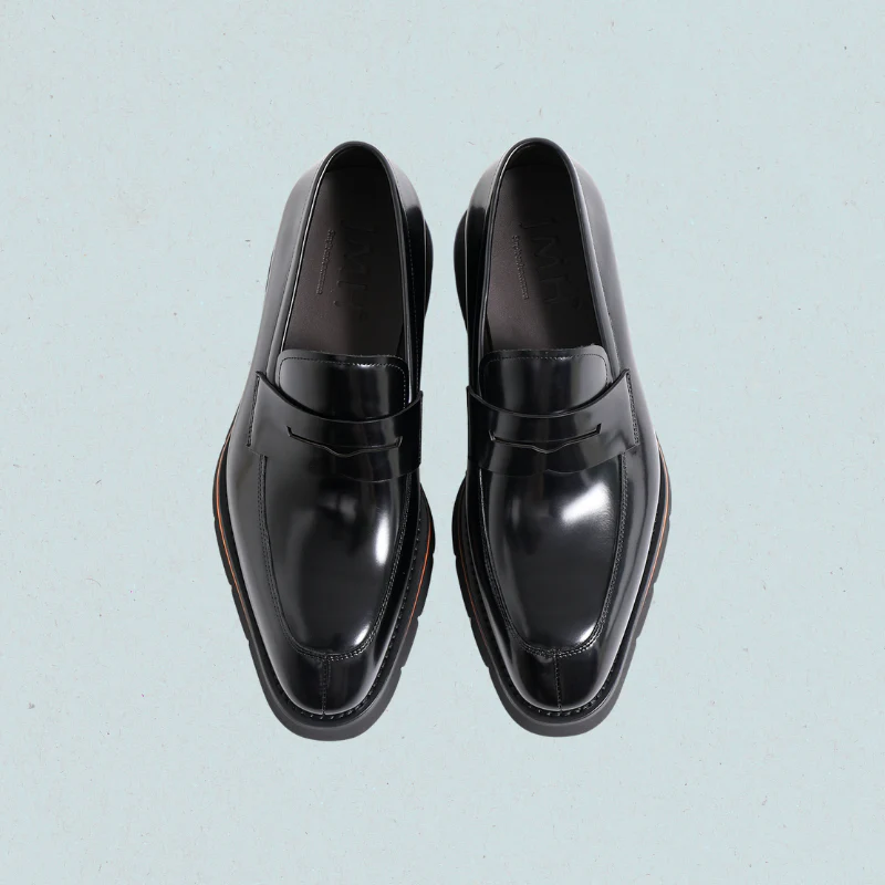 Sienna Heritage Loafers-Italian Formal Men's Black Dress Shoes