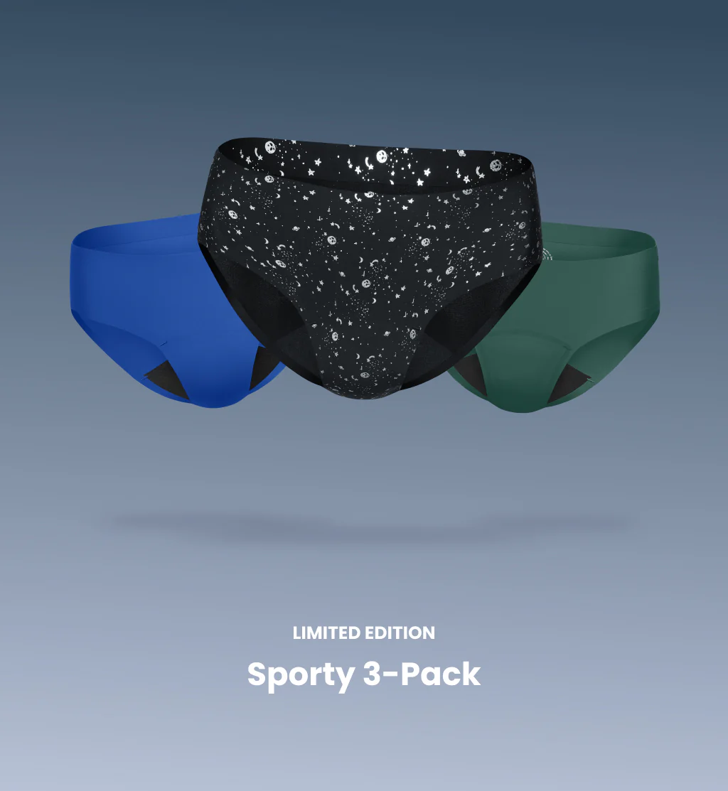 Light Leakproof No-Show Underwear Bikini 3-Pack