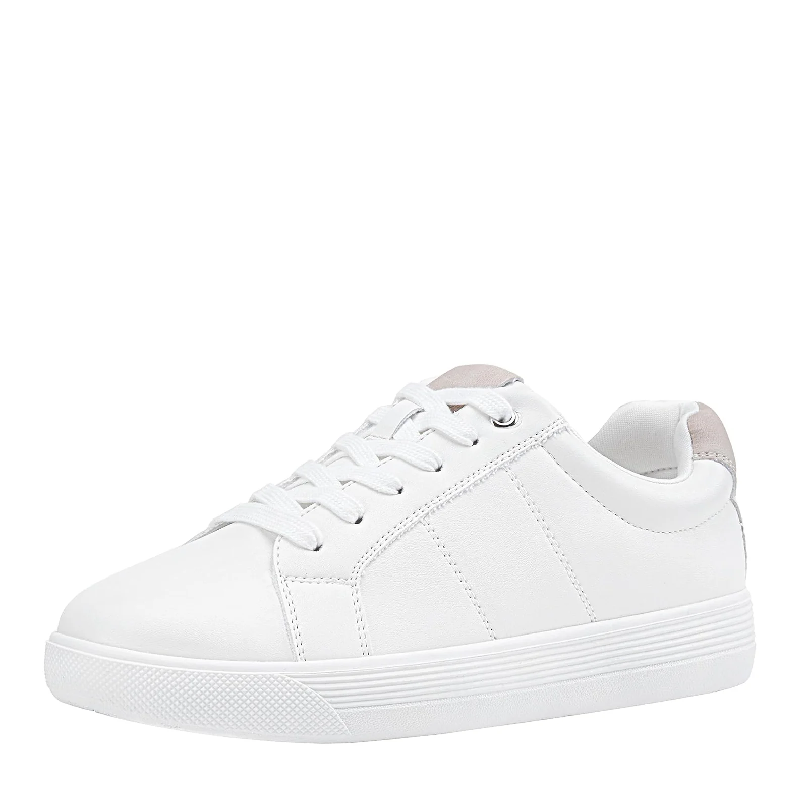 Vepose 8013 White Sneakers for Women, Casual Fashion Flat Low Top Comfortable Classic Shoes