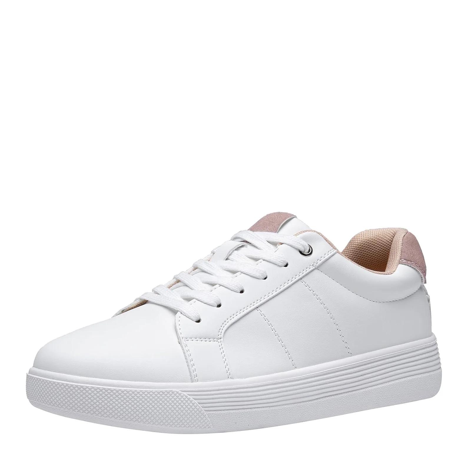 Vepose 8013 White Sneakers for Women, Casual Fashion Flat Low Top Comfortable Classic Shoes