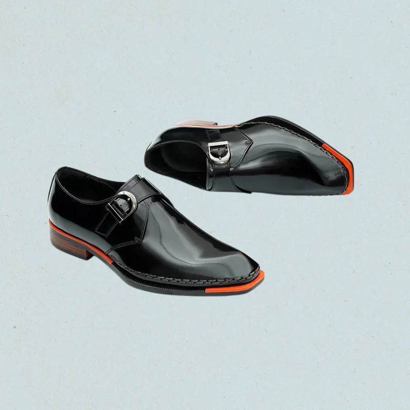 Lorebound Men's Dress Shoes – Business Loafers for Men in Black & Amber