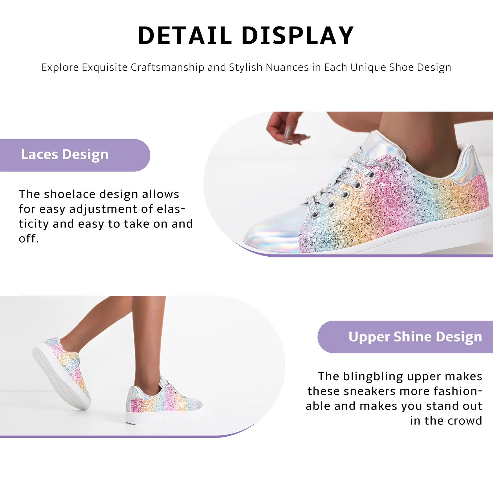 Vepose Women's 8002G Fashion Sneakers Casual Shoes Comfortable Dress Sneaker