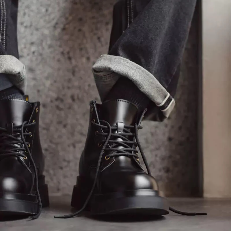 Black Combat Boots For MenShadow Warrior Boots