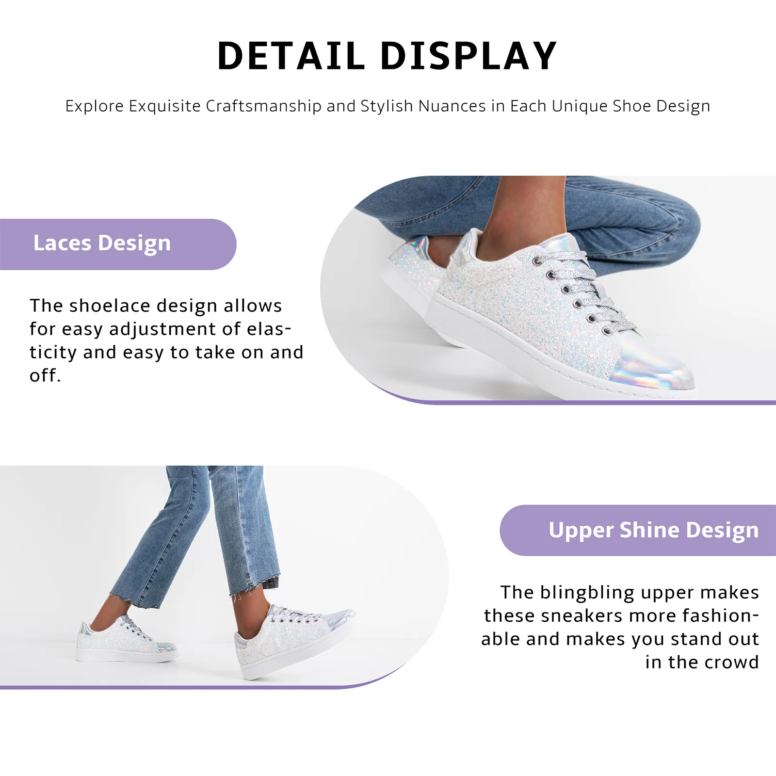 Vepose Women's 8002G Fashion Sneakers Casual Shoes Comfortable Dress Sneaker