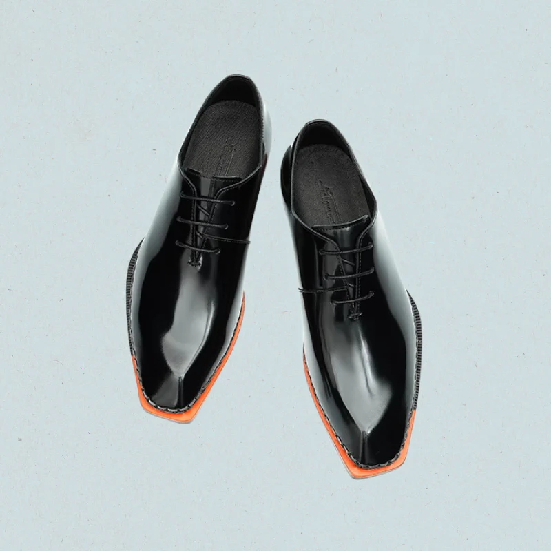 Pantheon Geometric Oxford Shoes –Italian Leather Men's Dress Shoes