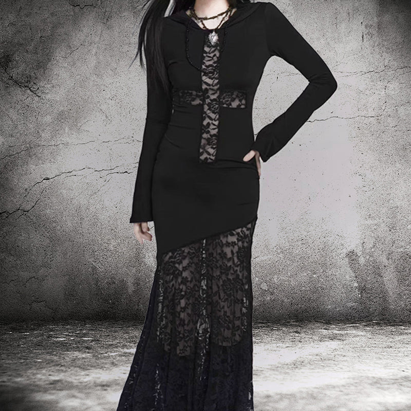 Ghostly Gothic Lace Dress