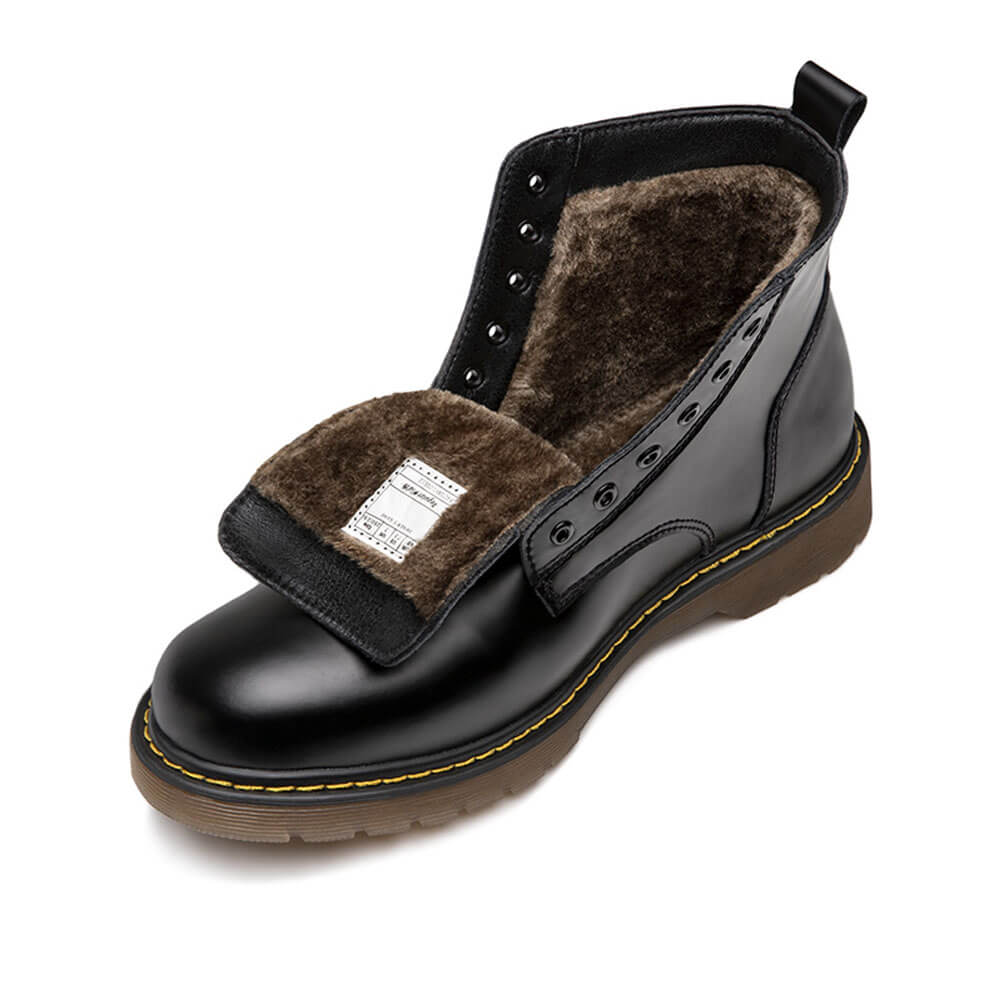 Street outfit Black Leather Ankle Boots